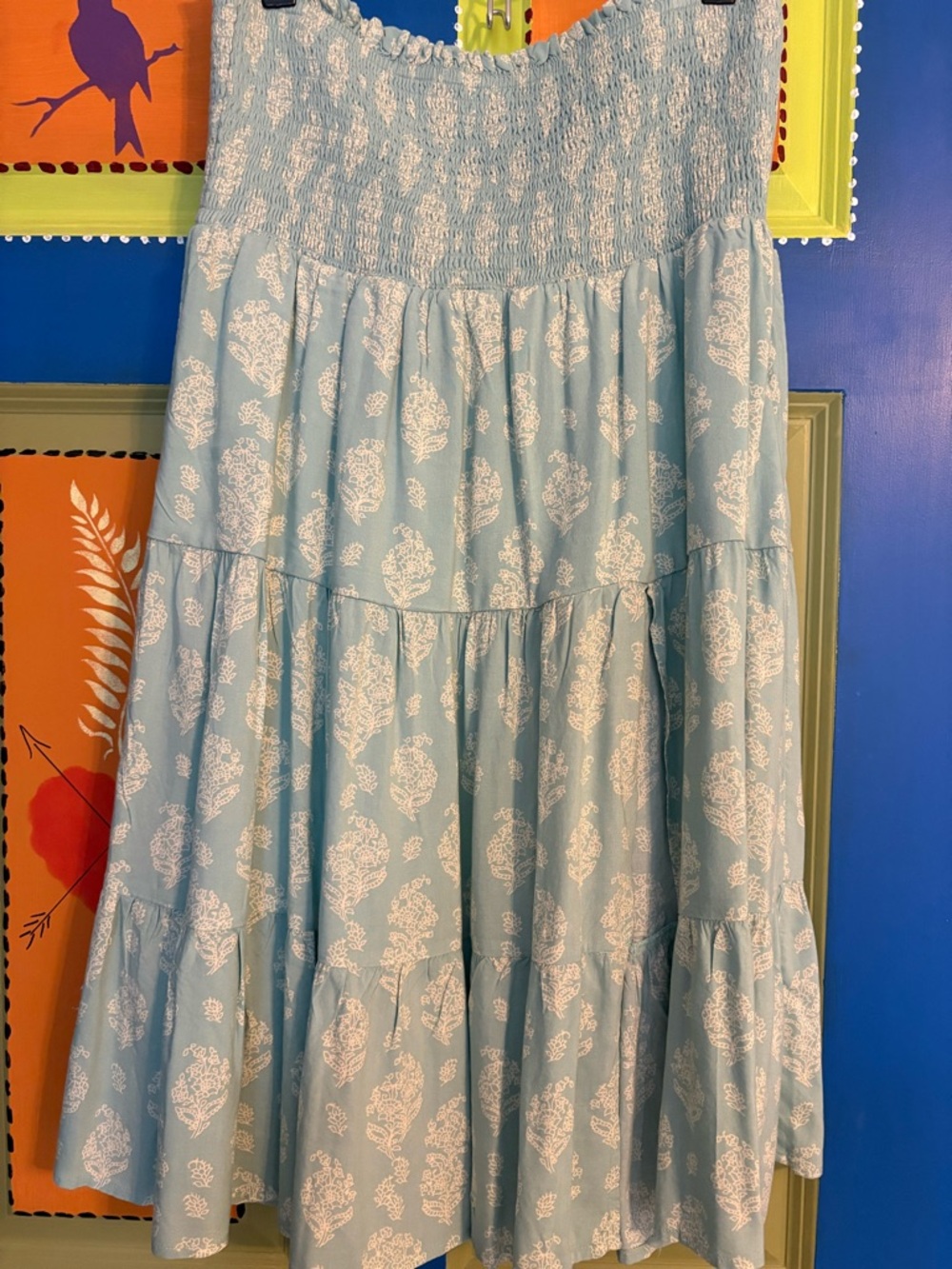 True Craft tiered skirt large smocked waistband * so easy to wear!